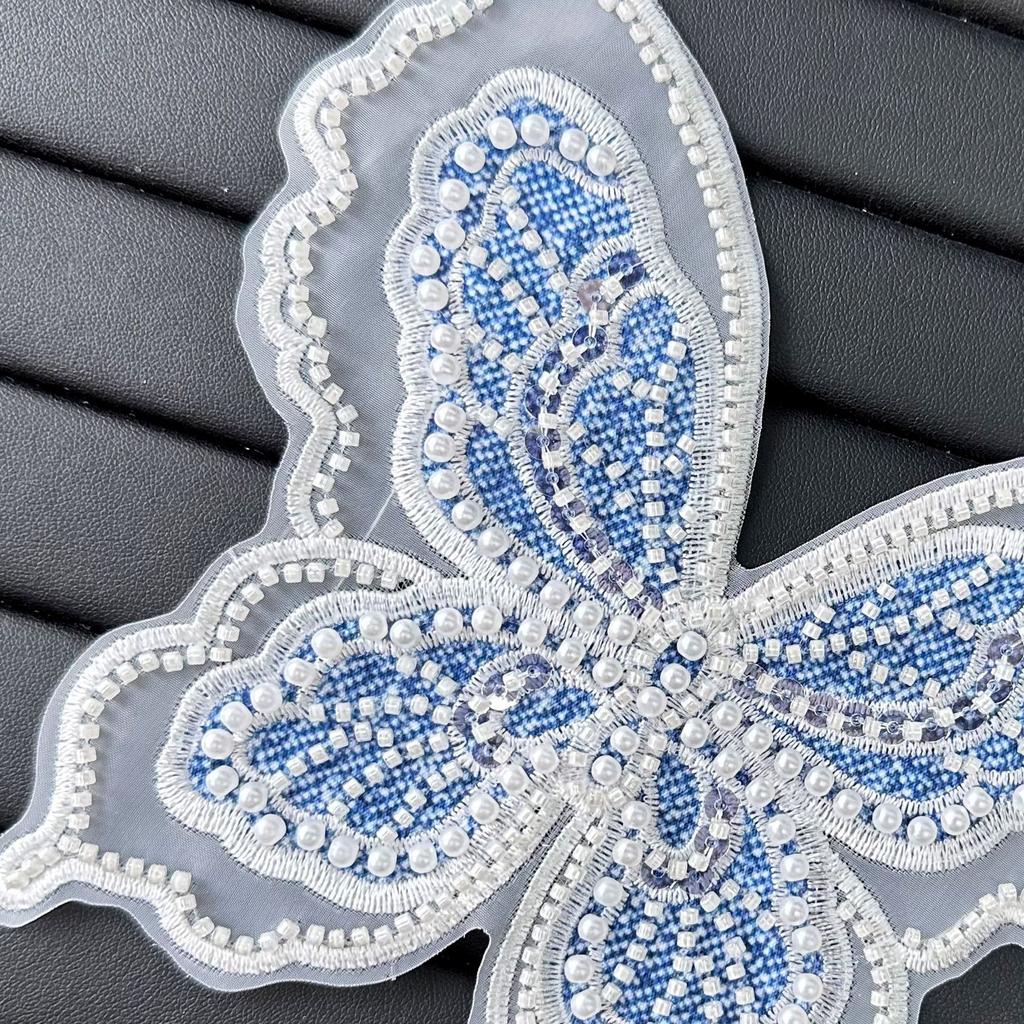 Butterfly Embroidery Cloth Sticker, Children'S Princess Dress, Dress Back Cloth Lace Accessories, Clothing Patch Accessories