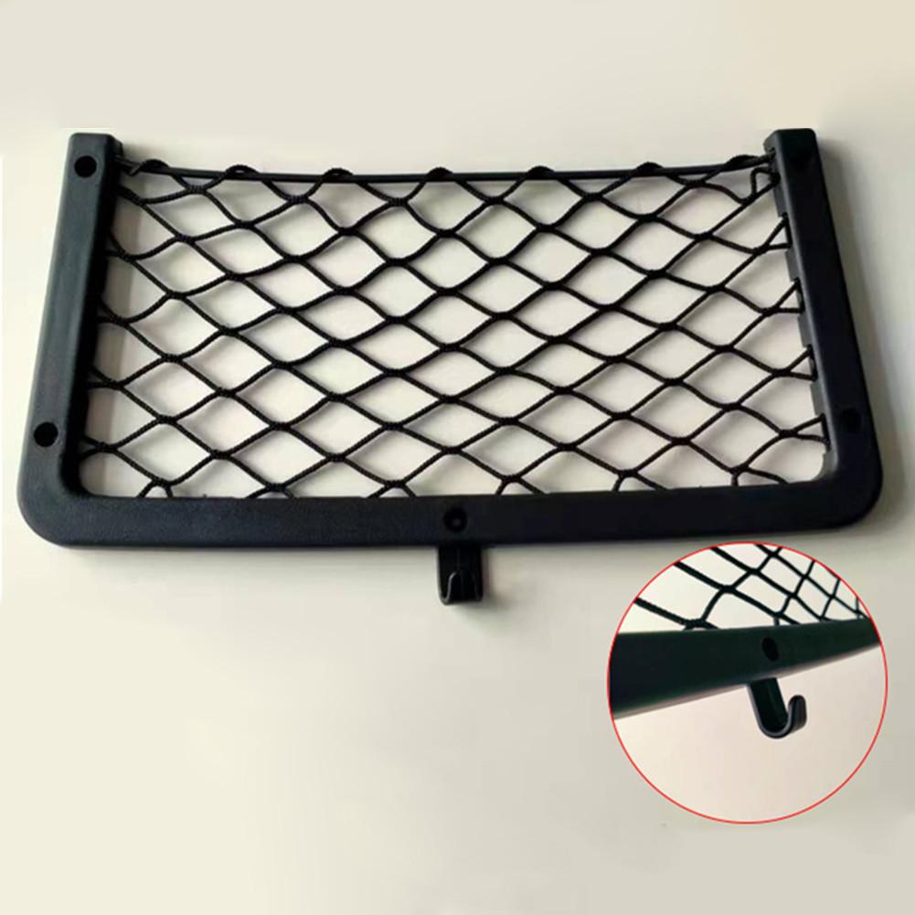 36*18CM Large Storage Net Pocket Camper Van Caravan Organiser Holder for T5  Premium Black Elastic Mesh Pockets