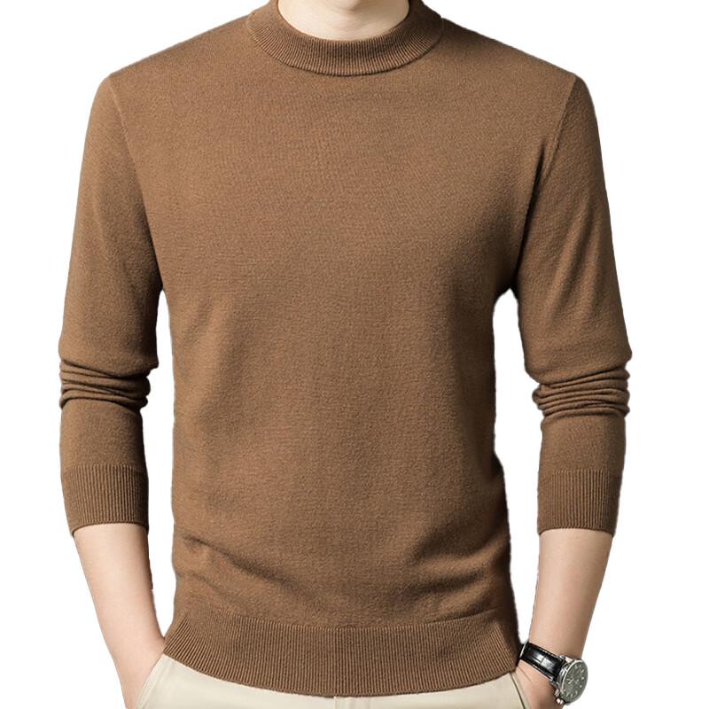 Yiliteng Men's 100% Wool Pullover Turtleneck Sweater YTMFTSJ1063