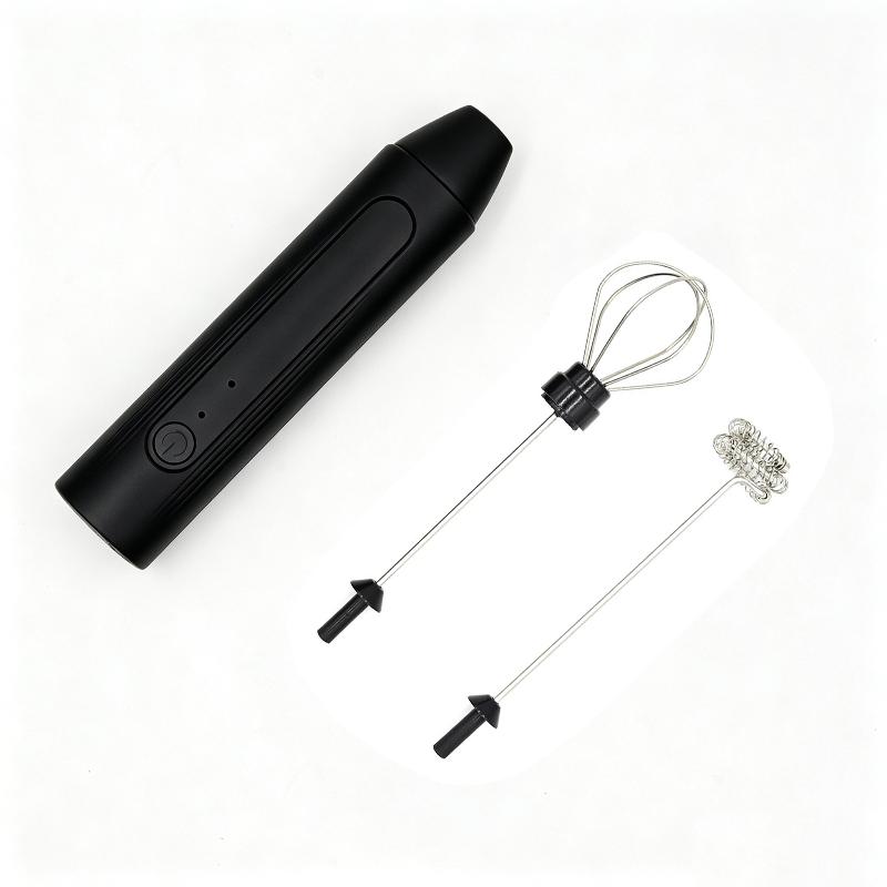 Electric Milk Frother Dual Stick Rechargeable 3-Speed Handheld Egg Beater Coffee Frother Cream Foamer Maker Type-C Rechargeable