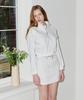 Belloel Oversized Crop Zip-Up Knit Melange