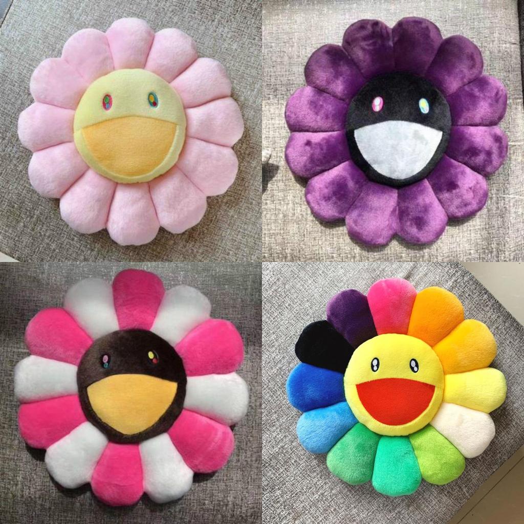 Decorative And Soft 40cm Takashi Murakami Rainbow Flower Pillow Plush Toy