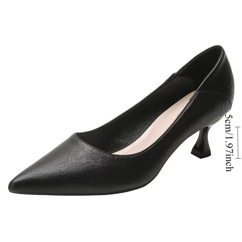 

Туфли-стилеты из мягкой кожи для женщин, для долгого стояния без усталости ног, модные туфли на высоком каблуке для работы 36