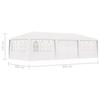 VidaXL Tente de Réception avec Parois Latérales Belvédère Tonnelle Pavillon Chapiteau Mariage Barbecue Voyage de Camping 4x9 48529