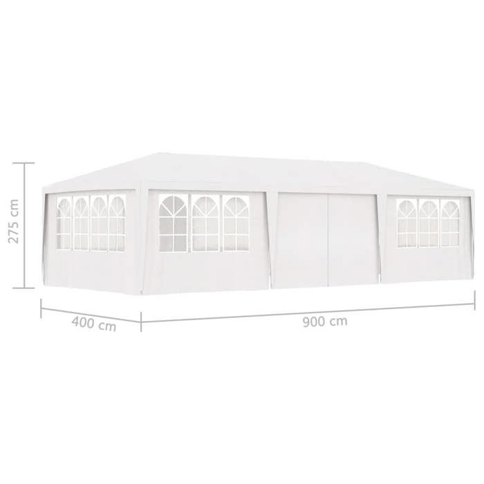 VidaXL Tente de Réception avec Parois Latérales Belvédère Tonnelle Pavillon Chapiteau Mariage Barbecue Voyage de Camping 4x9 48529