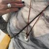 ESN Home Carved Wine Pot Necklace: Nomadic Style Woven Basket Clavicle Chain