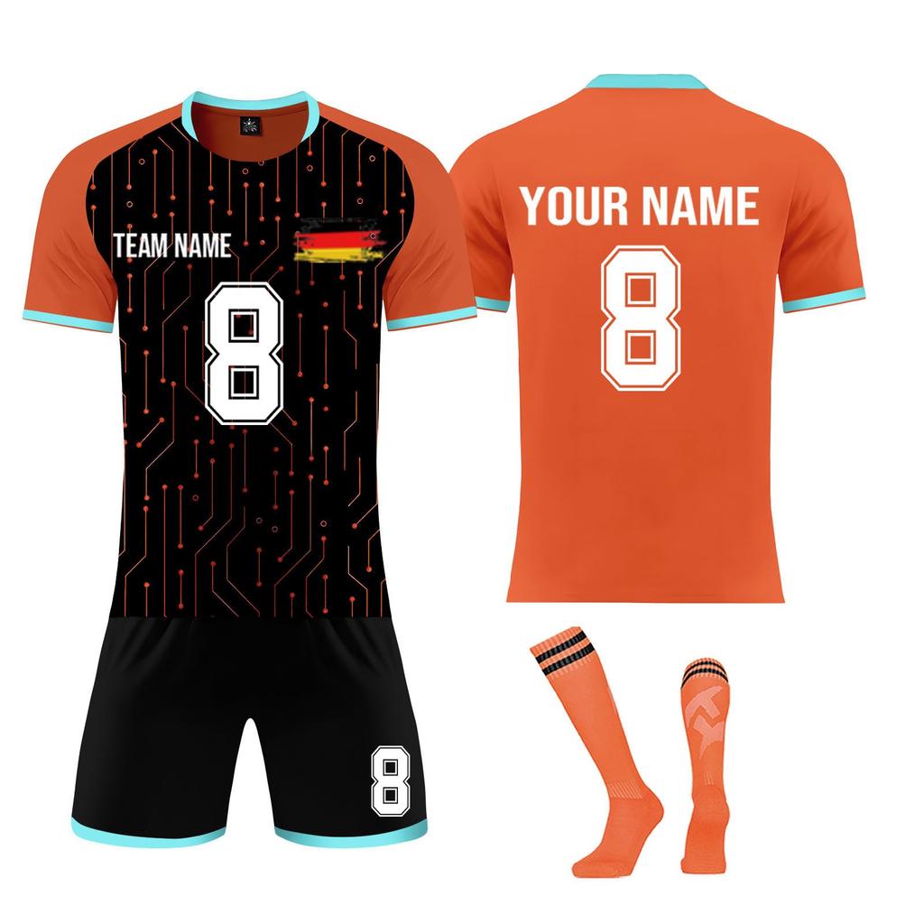 Kit de camisas personalizadas masculinas meninas com número de nome camisas de futebol personalizadas para meninos terno de treinamento