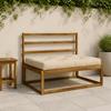 Pallet Seat Cushion VIANEN 100percent  Polyester Cream 120 x 60 x 12 cm