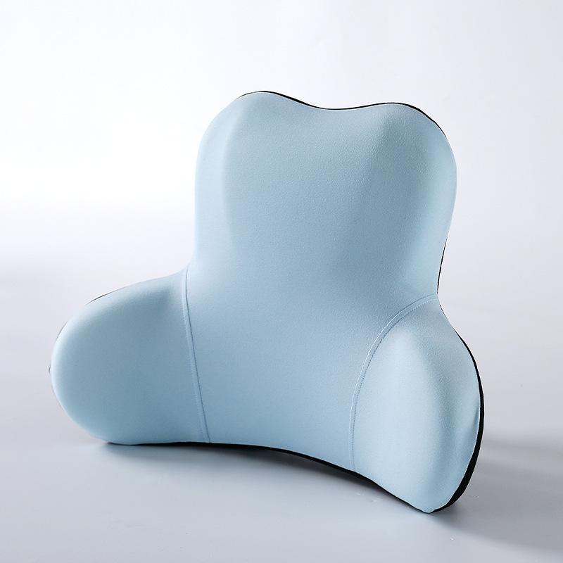 1pc Solid Color Office Waist Protection Cushion Car Seat Backrest Cushion Car Accessories Memory Cotton Support Waist Pillow Fit The Lumbar Spine