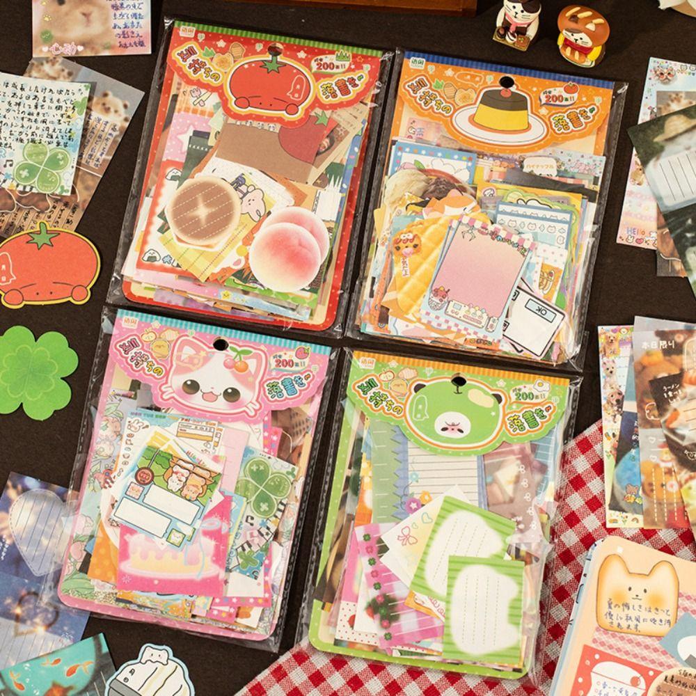 

200Pcs/bag Mood Graffiti Seriers Memo Pads DIY Message Paper Diary Decorati Cute Letterhead