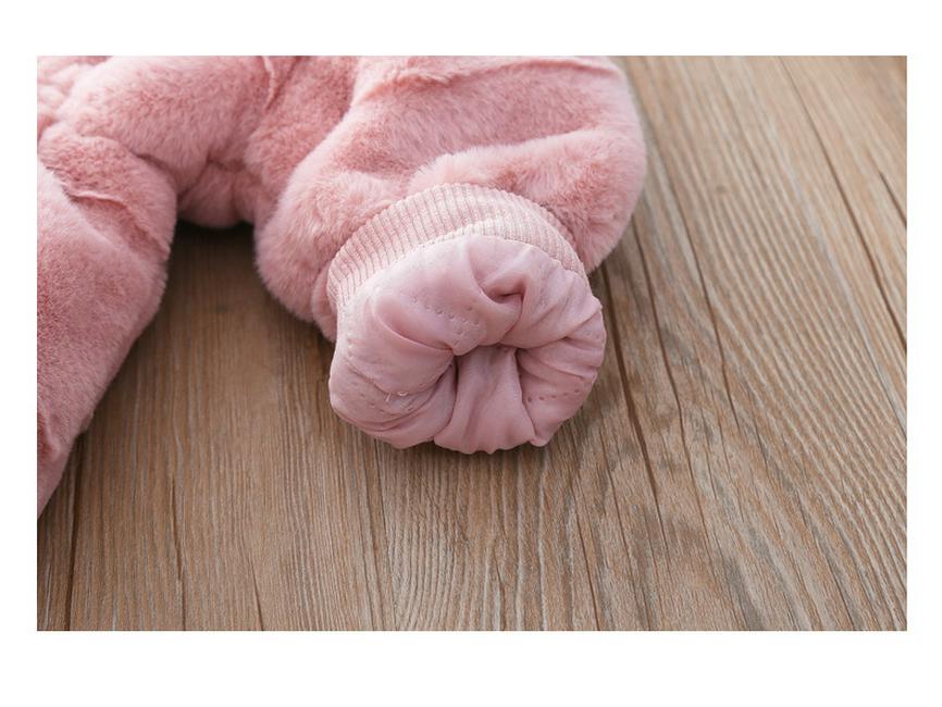 3510 Mädchen Flauschiger Wintermantel: Pullover aus Kunstfell im koreanischen Stil für Kleinkinder