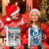 Yousheng Christmas Countdown Calendar 24 Acrylic Dragon Pendant Set Xmas Gift Box Indoor/Outdoor Hanging Decoration