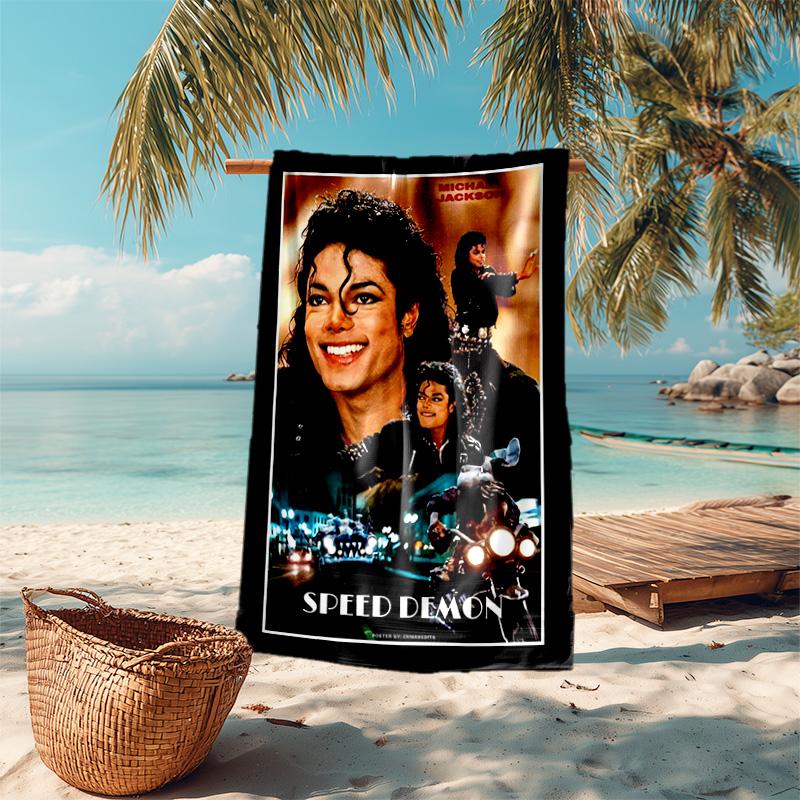 Amerikanische Musik Rock Michael Joseph Jackson Strandtuch Outdoor Camping Urlaub Schwimmen Strandtuch Outdoor Saugfähiges Badetuch Y8