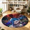 Arcane Personalized Round Rug Support Custom Name, Soft Home Decor Mat