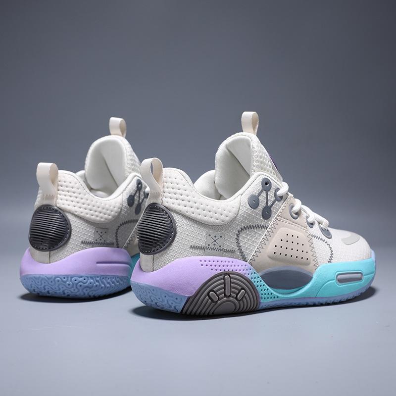 New Spring New Boys Basketball Shoes Breathable Shock Absorption Wear-resistant Students Combat Children's Basketball Shoes Outdoor