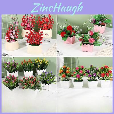 Artificial Rose Scented Flower Plant With Pot For Home Decor And Gift Ideas