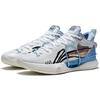 Li Ning Flash 8 Premium Christmas Shock Absorption Non-Slip Wear-Resistant Low-Top Basketball Shoes Men sneakers White Blue ABAT119-4