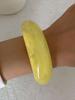 Ingemark Y2K Boho Yellow Resin Acrylic Bangles for Women New Trend Vintage Geometric Irregular Bracelets Daily Party Jewelry