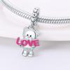 S925 Silver Bear Beaded Pendant Charm Handmade DIY Jewelry Kit for Women Girls Animal Lovers