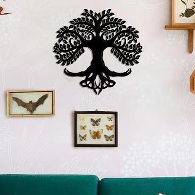 1ks kovová nástěnná cedule Tree of Life pro domácí dekoraci, elegantní nástěnná dekorace Tree of Life, ideální dárek pro kolaudaci nebo výročí