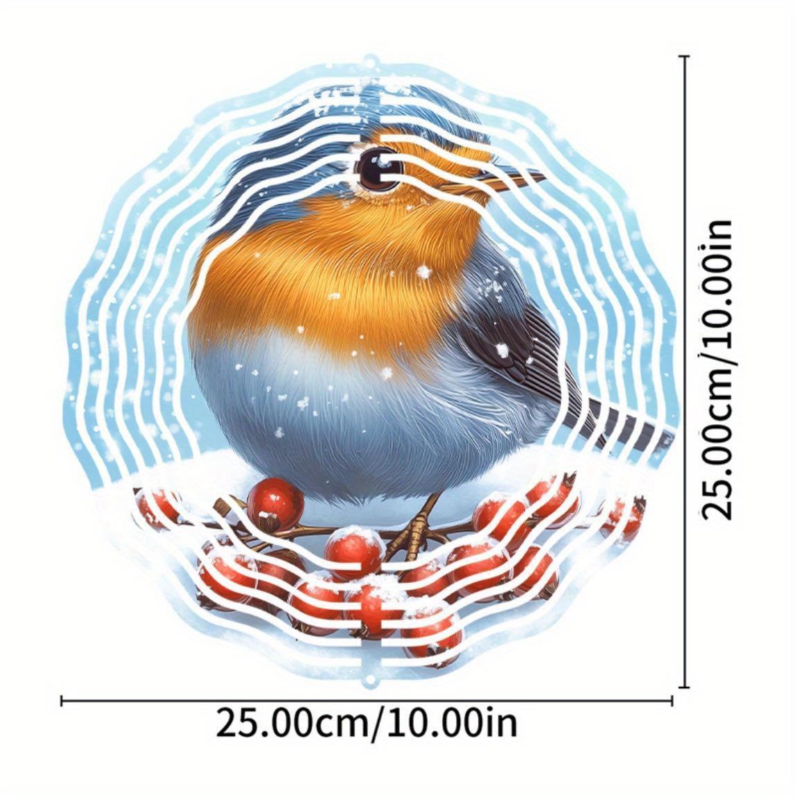 

10 Inch Hanging Wind Spinner with 360 Degree Hook for Balcony Garden Decor Spring Summer Outdoor DecorationMetal Wind Chimes for Home Decor 01A