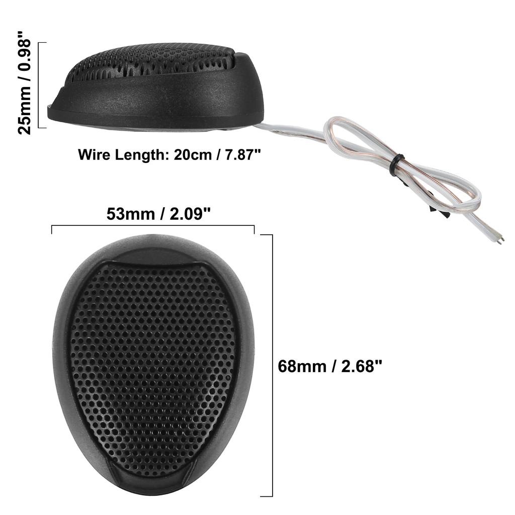 ACROPIX Car Speaker Tweeter Car Auto Speaker High Frequency Stereo Tweeter Black Plastic 68x53x25mm 2pcs