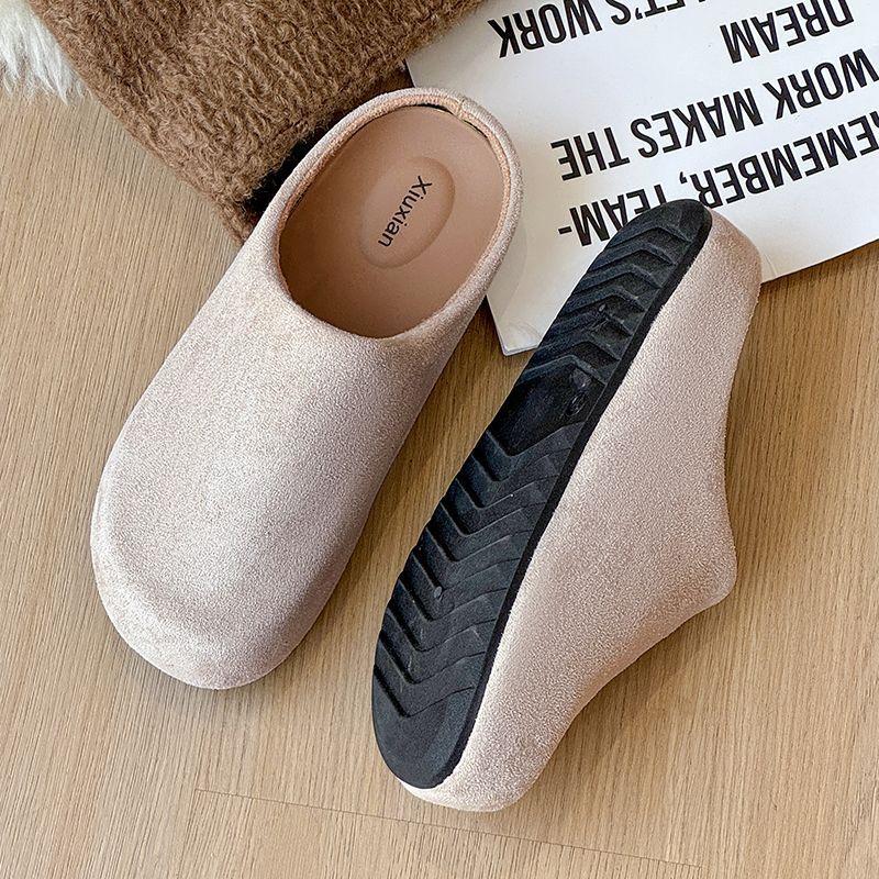 2025 new outer wear thick-soled Boken pedal bag head lazy slippers women's shoes ultra-soft-soled dopamine Japanese dormitory