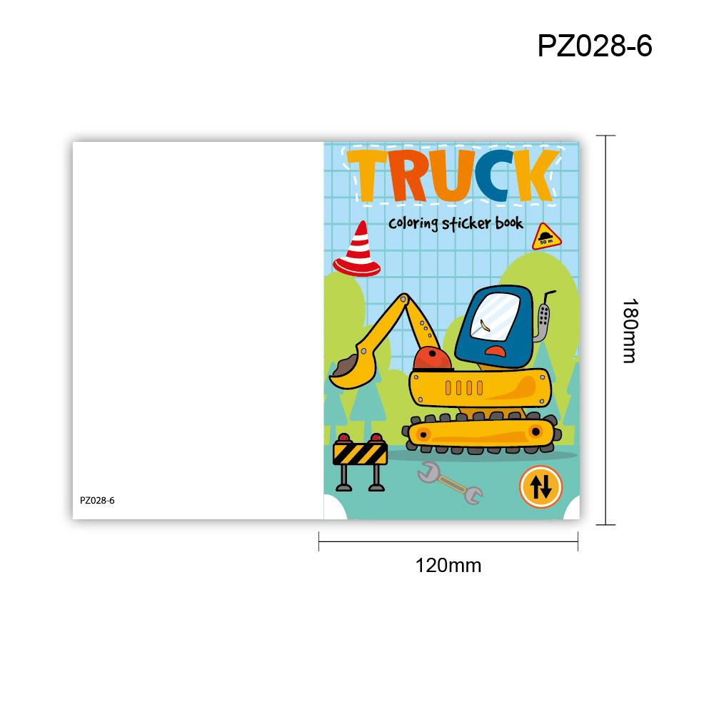 Coloring Sticker Book, Children's Cartoon Graffiti Drawing Enlightenment Book, Fun Holiday Coloring Book