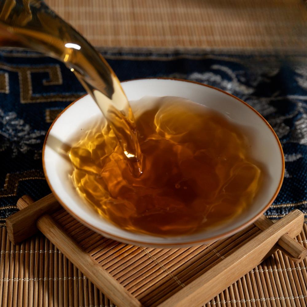 1kg Tè Nero Hunan Anhua Tè Invecchiato Tè Fatto a Mano Mattonella Fu Fiore Dorato Tè Nero