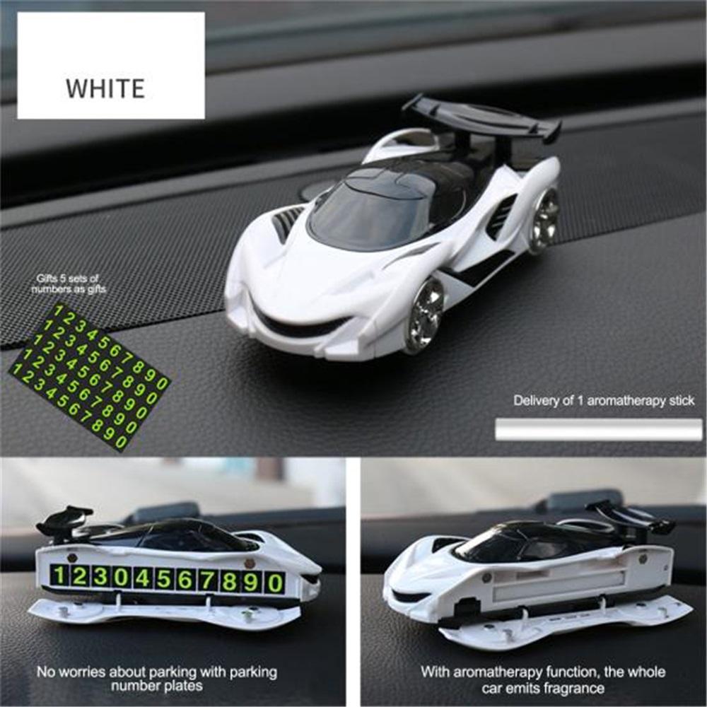 Osvěžovač vzduchu pro závodní auto Držák na telefon Parkovací číslo Dlouhotrvající vůně Auto Aromaterapie Difuzér Ornament Doplňky do interiéru auta Dárek k narozeninám