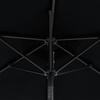 225x225x212 Cm Black Sun Umbrella with Steel Pole
