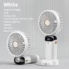 New USB Foldable Handheld Mini Fan Portable Neck Hanging Fans 5 Speed USB Rechargeable Fan with Phone Stand and Display Screen