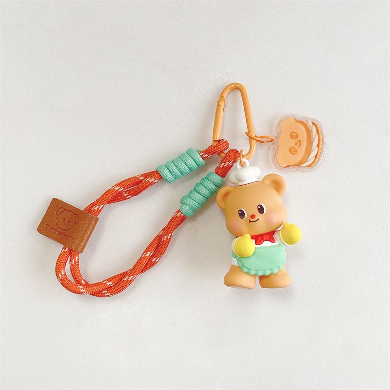Little Bear Naughty Cool Pants Cartoon Keychain: Cute Couple & Bestie Bag Charm