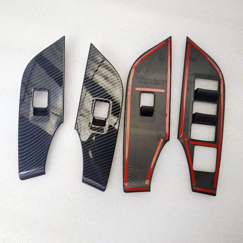 Interior Door Window Lift Regulator Cover Trim for Toyota Rav4 Rav 4 Xa50 Car Accessories Plastic Carbon Fiber