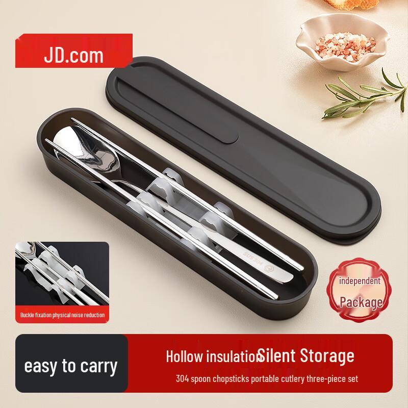 Jingdong Zao Nordic 304 Stainless Steel Chopstick & Spoon Set