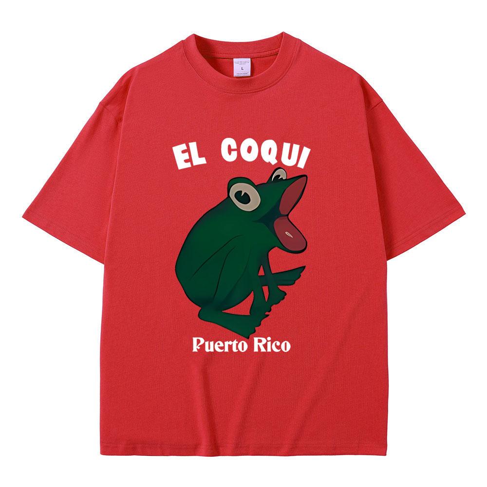 

Bad Bunny EL COQUI Frog Same Style T-shirts Debi Tirar Mas Fotos Album Print T Shirt Men Women Hip Hop Fashion Oversized T-shirt S