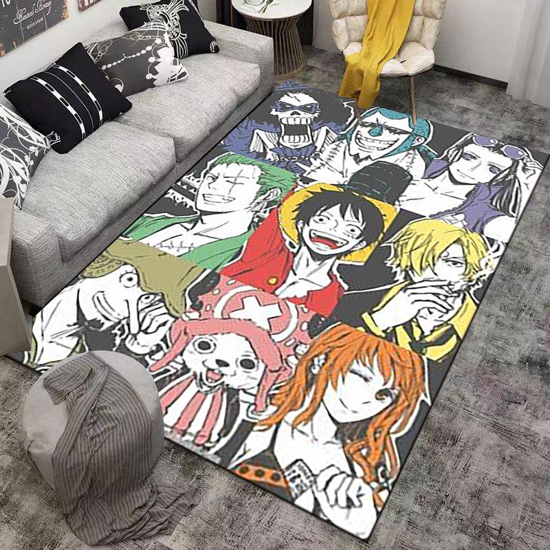 Colorful Anime Character Pattern Carpet for Bedroom or Living Room Suitable for use as an anti-slip for living room bedroom sofas