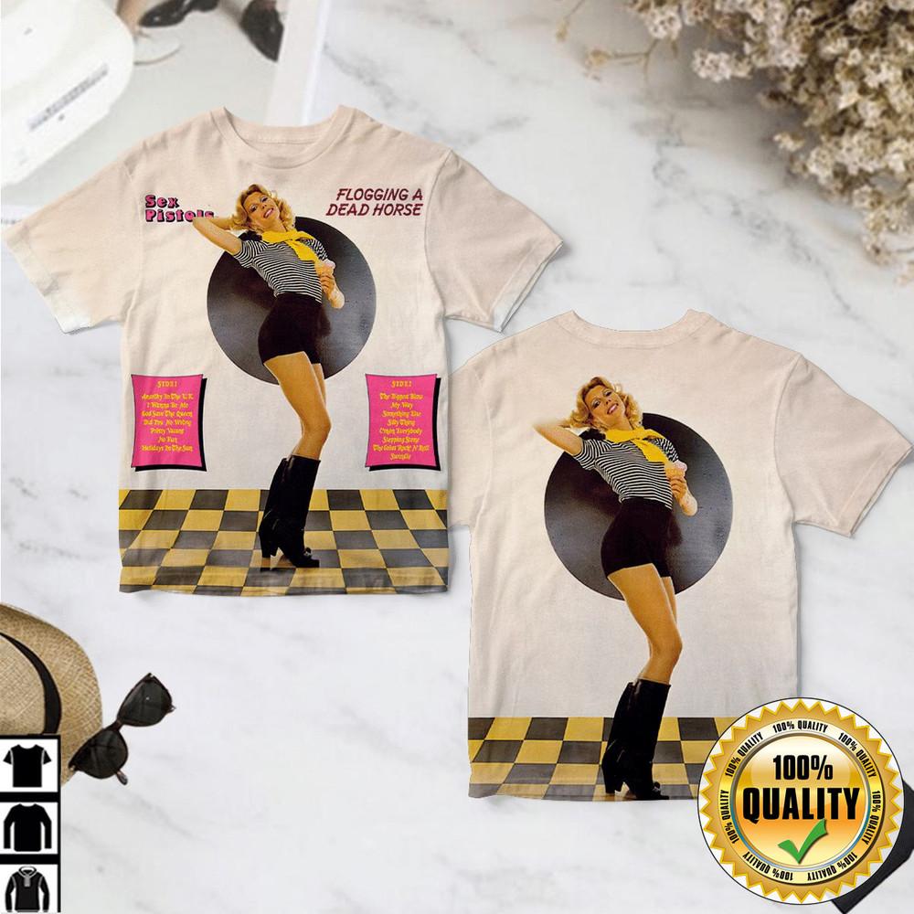Se*x Pis*t*ols Flogging A Dead Horse Compilation Album Cover Shirt M630 Unisex T-Shirt L
