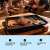 Korean BBQ Grill Pan For Indoor Outdoor Cooking Non-Stick Smokeless Rectangular Barbecue Plate with Oil Hole