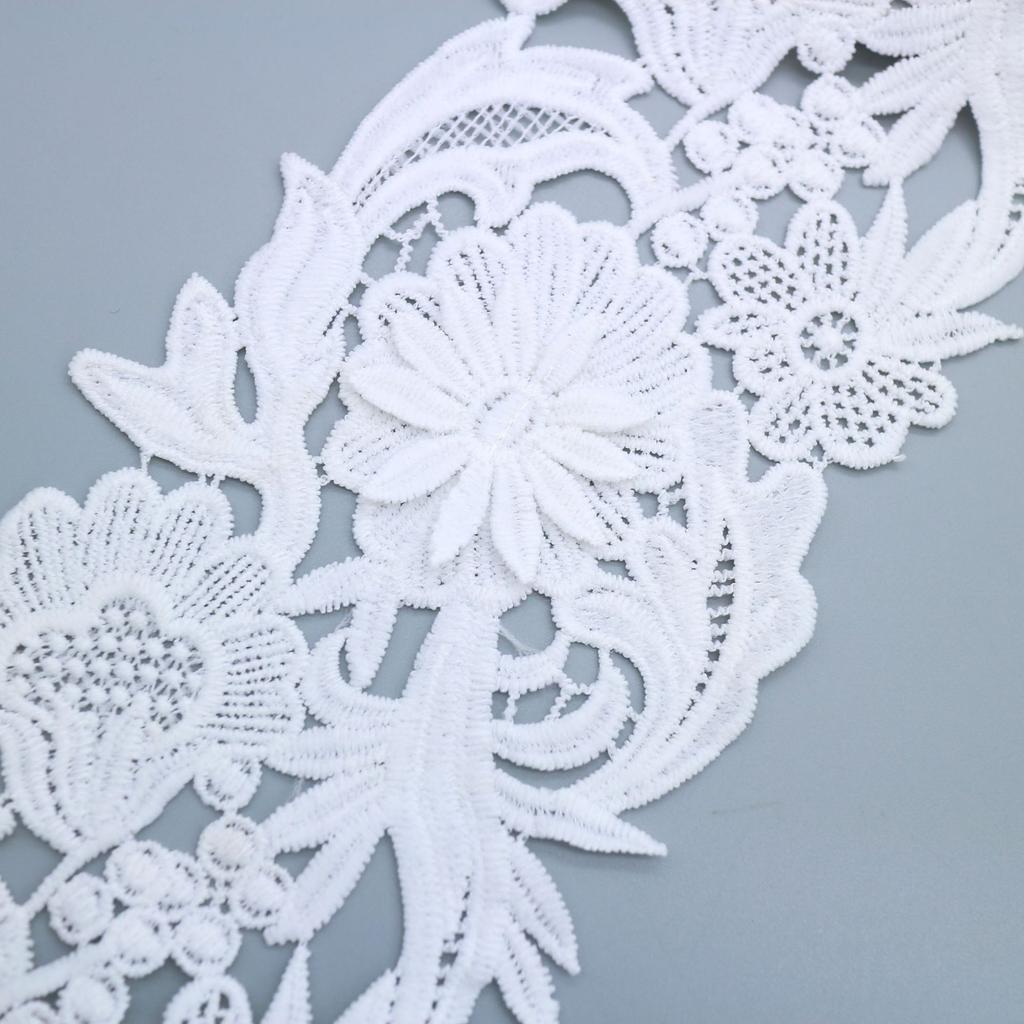 Clothing Three-Dimensional Hollow Double-Layer Embroidery Lace Milk Silk, White Lace Home Accessories Diy Accessories