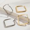 2pair Gold Sliver Color Square Hoop Earrings for Women Punk Geometric Huggies Earing Bijoux Hip Hop Party Jewelry Set Trend Gift