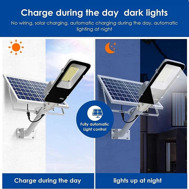 Solar Street Light Outdoor 5000mah Waterproof High Bright LED Lights Home Garden Backyard Path Secutity Solar Lighting Wall Lamp