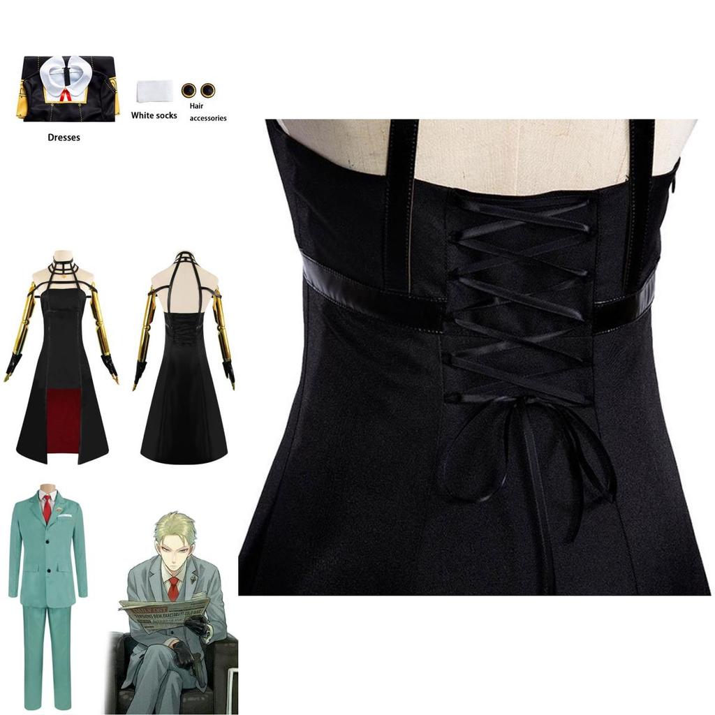 Vibrant Spy×family Anime Party Cosplay Dress Set For Yor Forger Anya