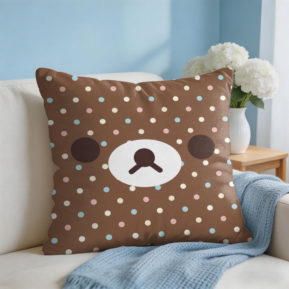 Cute Cartoon Anime RRilakkuma Cushion Cover Square Pillow Bedroom Sofa Leisure Comfort Living Room Home Decoration X