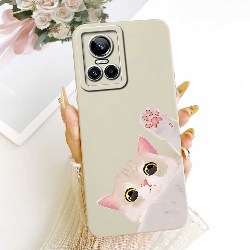 Cover For Realme GT Neo 3 Case RMX3561 Cat Rabbit Cartoon Silicone Shockproof Phone Case For Realme GTNeo Neo 3 Neo3 Back Cover