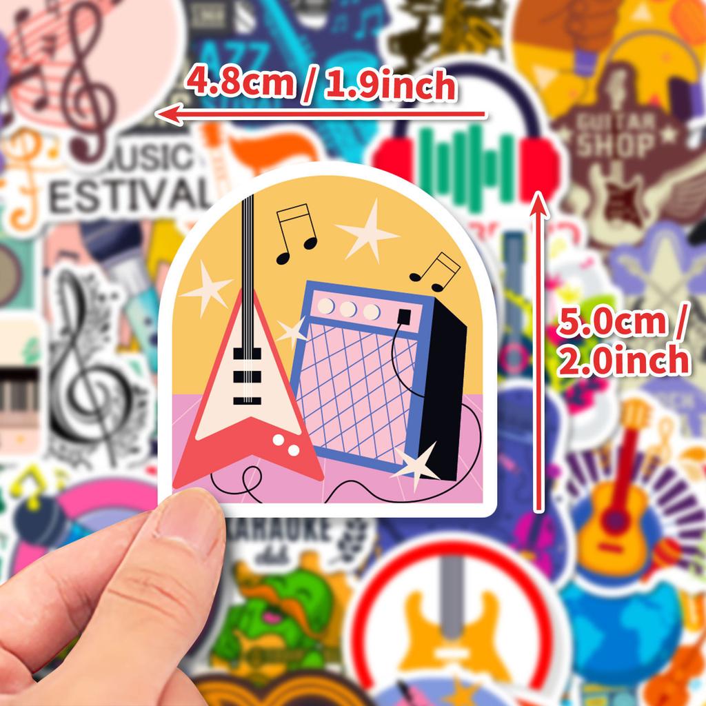 50 Headphones Music Stickers Rock Band European And American Personality Cool Music Stickers Music Stickers Diy