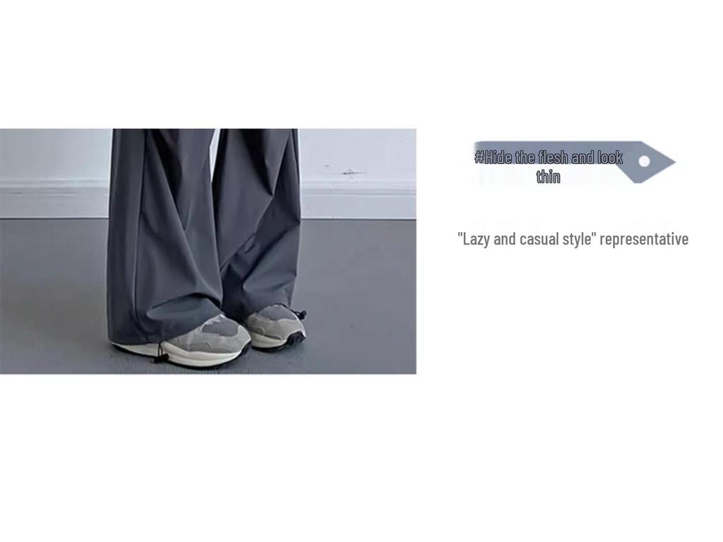 Women's Quick-Dry Wide Leg Summer Work Pants - Plus Size, Loose Fit, Floor-Length
