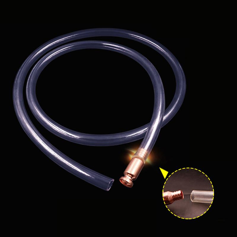 Red Copper Siphon Refueling Gas Siphon Pump Gasoline Fuel Water Shaker Siphon Safety Self Priming Hose Flexible Siphon Connector Fuel System