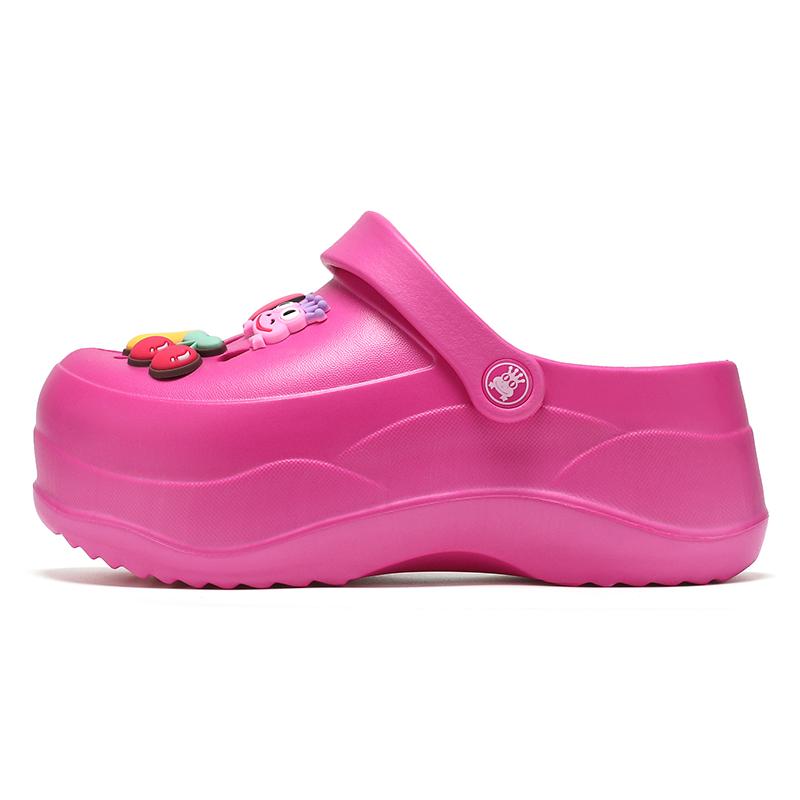 

Женские летние сандалии с закрытым носком, туфли с отверстиями для сада высотой 7 см 39 розы красного