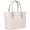 Michael Kors Jet Set Travel Signature Logo Gepolijste Hanger Gecoate Canvas Tote Bag Dames Tote Bags Wit 35H3GTVT0L-0213